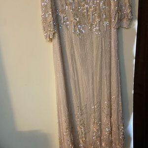 SHO MAX vintage ivory embellished dress size 2x!